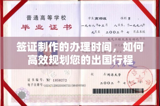 金水签证制作的办理时间，如何高效规划您的出国行程