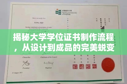 金水揭秘大学学位证书制作流程，从设计到成品的完美蜕变