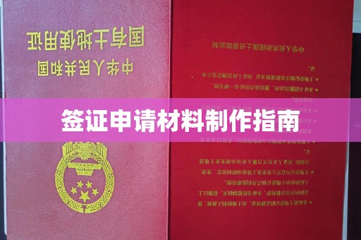 金水签证申请材料制作指南