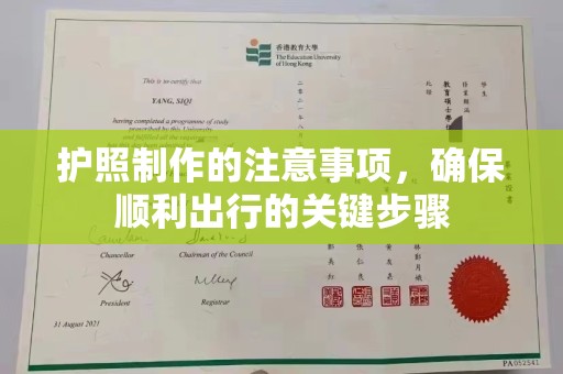 金水护照制作的注意事项，确保顺利出行的关键步骤