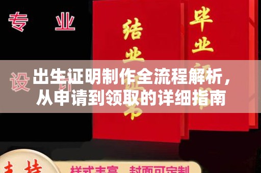 金水出生证明制作全流程解析，从申请到领取的详细指南